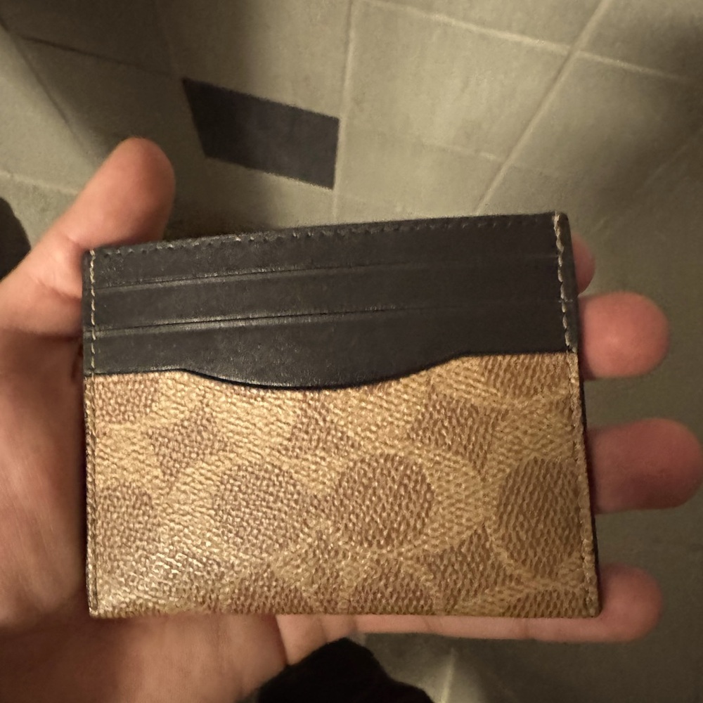 Coach Card Case In Signature Canvas